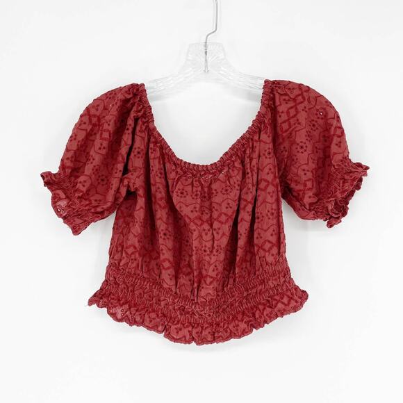 American Eagle Outfitters Tops - American Eagle Eyelet Crop Top Size Small